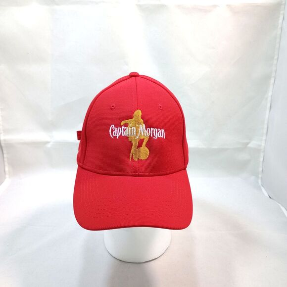 Captain Morgan Spiced Rum Red Strapback Adjustable Cap Baseball 6 Panel - Picture 3 of 5